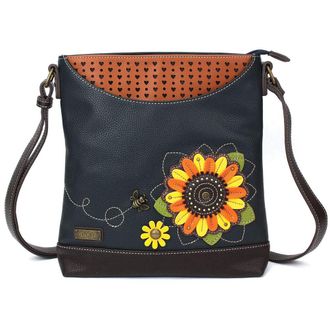 Chala Sweet Messenger Tote Bag Sunflower - Navy