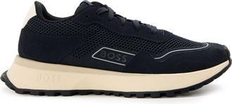 HUGO BOSS Mens Runn Knsd 10260591 01 Low Top Trainers in Dark Blue - Size UK 12