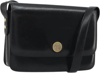 Gucci Pre-owned Leren Schoudertas - Dames - Vintage Schoudertas - Zwart - ONE Size - Leer - Vintage