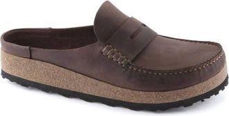Birkenstock Mens Naples Natural Leather Oiled Clogs - Regular Fit In Habana