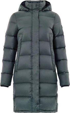 Moose Knuckles Lange Gewatteerde Donsjas - Dames - Parka Jassen - Groen - S - Katoen - Jassen