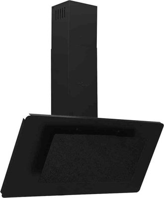 vidaXL Vidaxl - Cappa a Parete 90 cm in Acciaio Inox e Vetro Temperato Nero