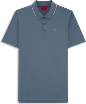 HUGO BOSS Embroidered-logo slim-fit polo shirt in stretch cotton