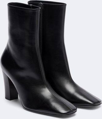 The Row Cindy leather ankle boots