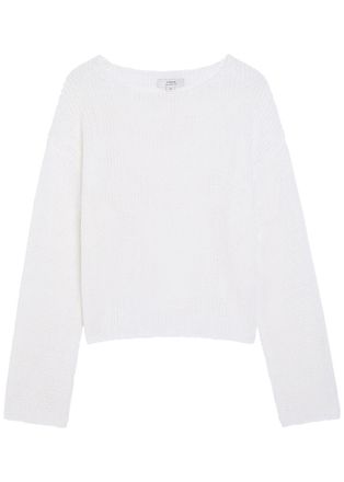 Vince Open-knit Cotton-blend Jumper - White - M (UK12 / M)