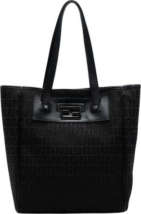 Fendi Pre-owned Canvas Tote Bag - Dames - Vintage Shopper - Zwart - ONE Size - Vintage