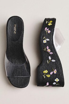 Maeve Embroidered PVC Platform Sandals