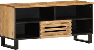 vidaXL Vidaxl - Mueble de tv madera maciza de mango rugosa 100x34x46 cm