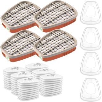 OEM Filtros Respiratorios Reutilizables 6001 - Paquete De 60 Almohadillas Filtrantes Compatibles Con Las Mascarillas 6100, 6200, 7502 Y 6800 - Blanco