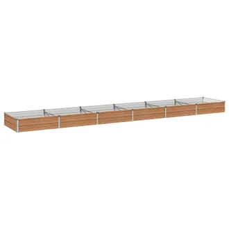 vidaXL Letto Rialzato Da Giardino Marrone Legno 480 X 80 X 24 Cm Vidaxl