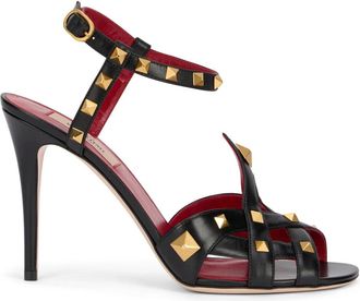 Valentino Garavani Sandalen - Dames - Sandalen met hakken - Zwart - 40 EU - Schoenen