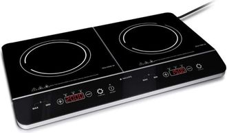 Trade Shop Trade Shop - Doppia Piastra A Induzione 3500w Fornello Elettrico Con Display Digitale E Timer