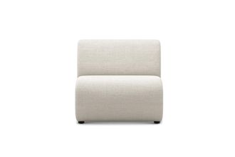 Castlery Auburn Armless Sofa Customized, Performance Linen Weave, Sand, Spill Resistant, Modular for Grey