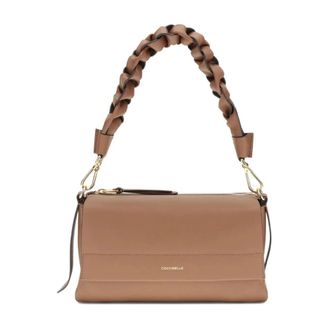 Coccinelle Boheme Grana Double - Dames - Schoudertassen - Bruin - ONE Size - Leer - Tassen