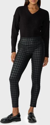 Sanctuary Runaway Legging In Coated Plaid