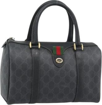 Gucci Pre-owned Boston Bag - Dames - Vintage Handtas - Zwart - ONE Size - Leer - Vintage