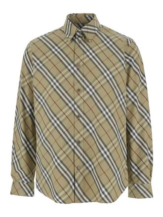 Burberry Green Check Shirt