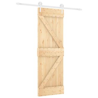 vidaXL Puerta Corredera Natural Y Blanco 70 X 210 Cm Vidaxl
