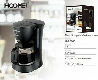 Trade Shop Trade Shop - Macchina Per Caffe 10 Tazze 680 Watt 1.2 Lt Americano Ottima Qualita Hoomei