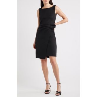 Anne Klein Pleat Sheath Dress in Anne Black at Nordstrom, Size 16