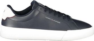 Tommy Hilfiger Blauwe Leren Heren Sneaker - Heren - Sneakers - Blauw - 44 EU - Schoenen