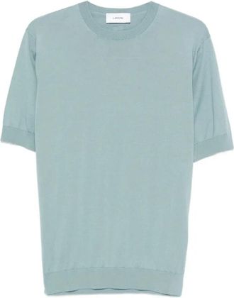 Lardini T-shirt met ronde hals - Heren - T-shirts - Blauw - L - Katoen - Tops