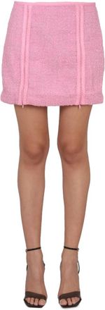 Rotate Pink Textured Mini Skirt