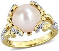 Delmar 10-10.5mm Cultured Freshwater Pearl & White Topaz Ring at Nordstrom Rack, Size 9