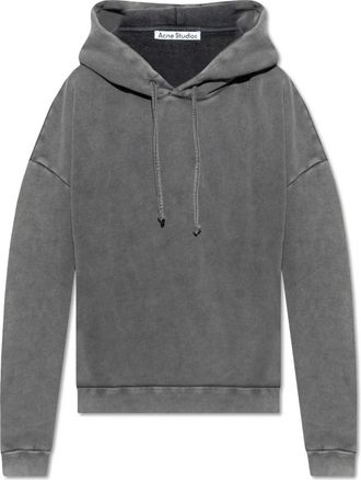 Acne Studios Hooded Sweater Logo Patch - Heren - Hoodies - Grijs - 2XL - Katoen - Hoodies & sweatvesten