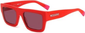 Missoni Sunglasses, female, Red, Size: ONE SIZE Red Plastic Sunglasses Solid Dye