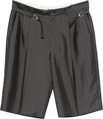 Magliano Pinstripe Buckled-tabs Shorts