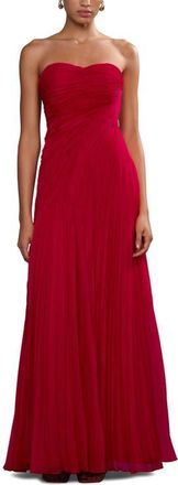 AMUR Elea asymmetrical pleated gown in Solstice Red at Nordstrom, Size 10