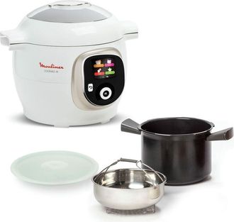 Moulinex Cookeo+ Multicooker Intelligente, 150 Ricette Pre-Programmate, 6 Modalit&agrave; di Cottura, Capacit&agrave; 6 Litri, 1600W, Bianco, CE85CA - Moulinex