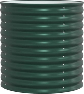 vidaXL Arriate elevado Verde 80 x 80 x 81 cm Acero Vidaxl