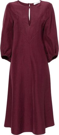 Dorothee Schumacher Summer Cruise midi dress - women - Linen/Flax/Polyester - 2 - Purple