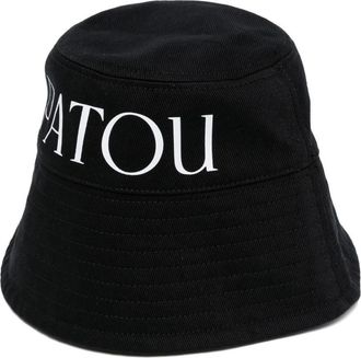 Patou Black Logo Bucket Hat