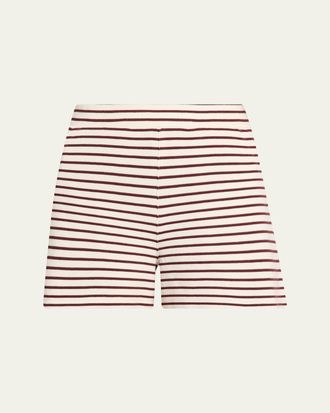 Veronica Beard Brighton Striped Knit Shorts