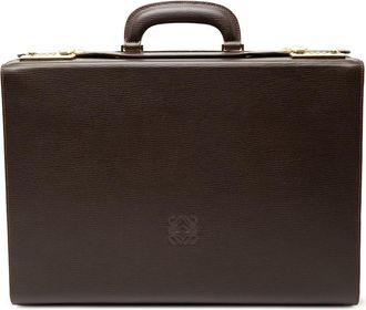 Loewe Pre-owned Loewe Leather Anagram Briefcase Ladies L20