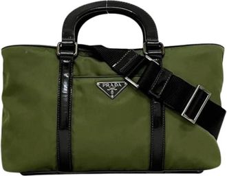 Prada Pre-owned Vintage Tote Bag - Dames - Vintage Shopper - Groen - ONE Size - Leer - Vintage