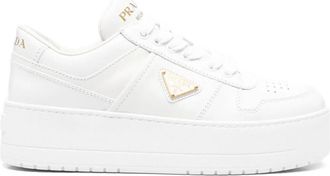 Prada Downtown Leather Sneakers Shoes