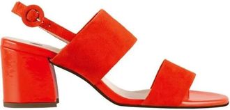 H&ouml;gl Oranje Purity Sandaal - Dames - Sandalen met hakken - Oranje - 36 EU - Su&egrave;de - Schoenen