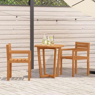 vidaXL 3 Piece Garden Dining Set Solid Wood Acacia vidaXL