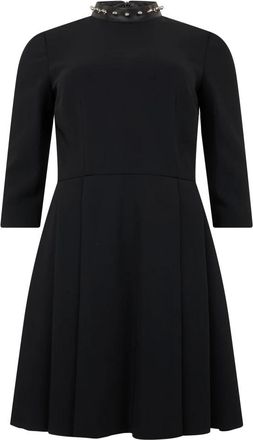 Moschino Elegante zwarte jurk in A-lijn - Dames - Korte kleedjes - Zwart - S - Kleedjes