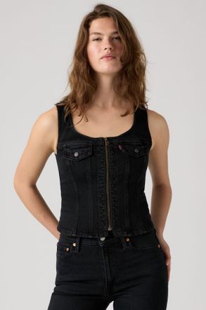 Levi's Vintage Zip Vest - Donna - XS - Nero / Slight Night Str No Dp
