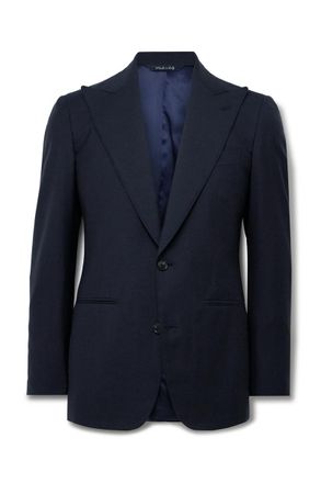 Saman Amel Slim-Fit Wool, Linen and Silk-Blend Suit Jacket