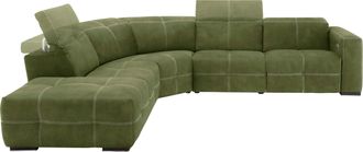 Egoitaliano Ecksofa »Sauvanne, Designsofa der Extraklasse, elegant und bequem« wahlweise mit elektrischer Relaxfunktion, Kopfteilverstellung