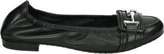 Kennel & Schmenger Schoenen, Dames, Zwart, 39 EU, Leer, Zwarte Leren Ballerina Schoenen