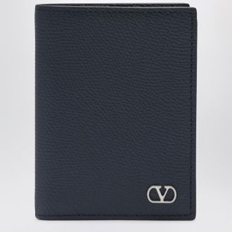 Valentino Garavani Vlogo Signature Cardholder Navy Blue