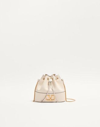 Valentino Garavani MINI VLOGO SIGNATURE BUCKET BAG IN NAPPA LEATHER Wo
