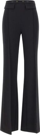 Elisabetta Franchi Wijde broek - Dames - Wijde Broeken - Zwart - XL - Broeken